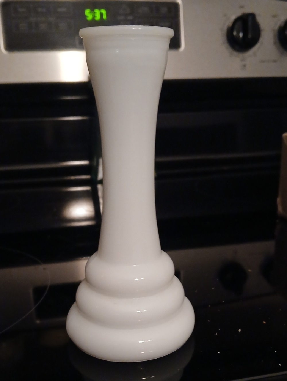 White Glass Bud Vase - Home Accents